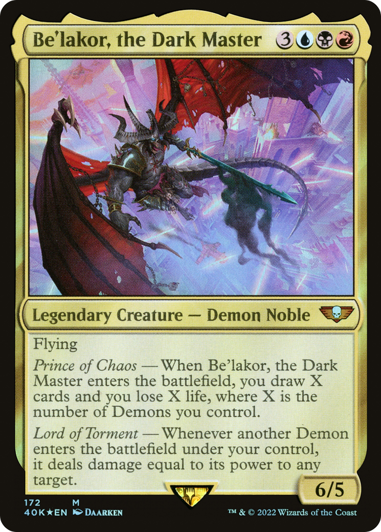 {R} Be'lakor, the Dark Master (172) [Universes Beyond: Warhammer 40,000][40K 172]