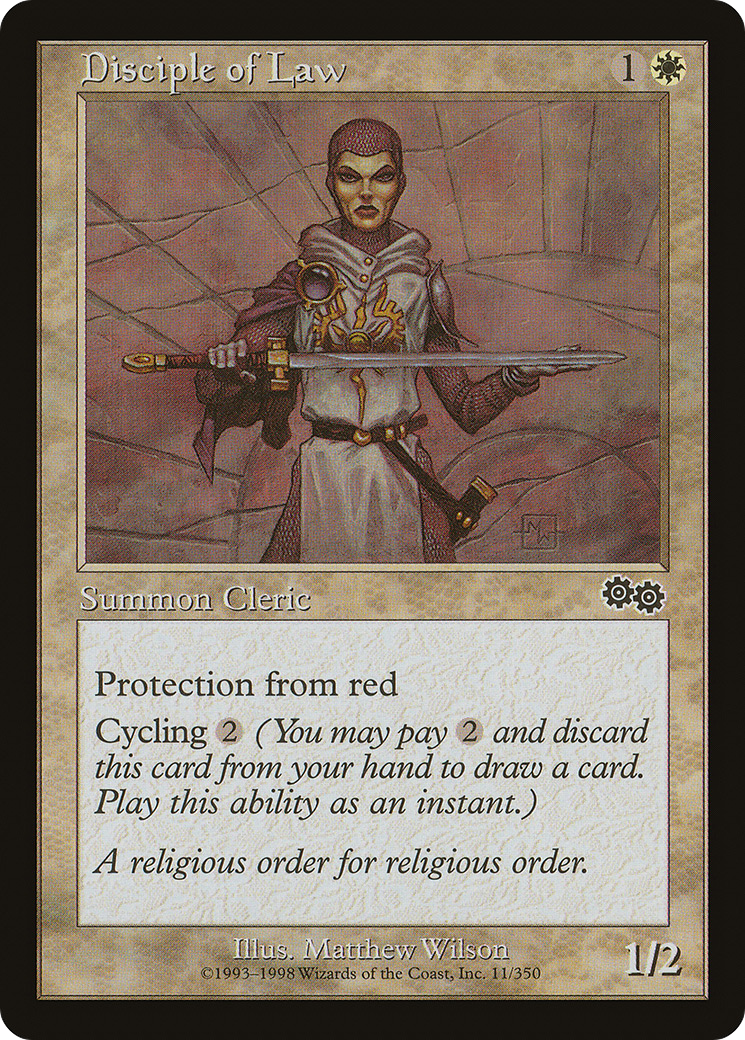 {C} Disciple of Law [Urza's Saga][USG 011]