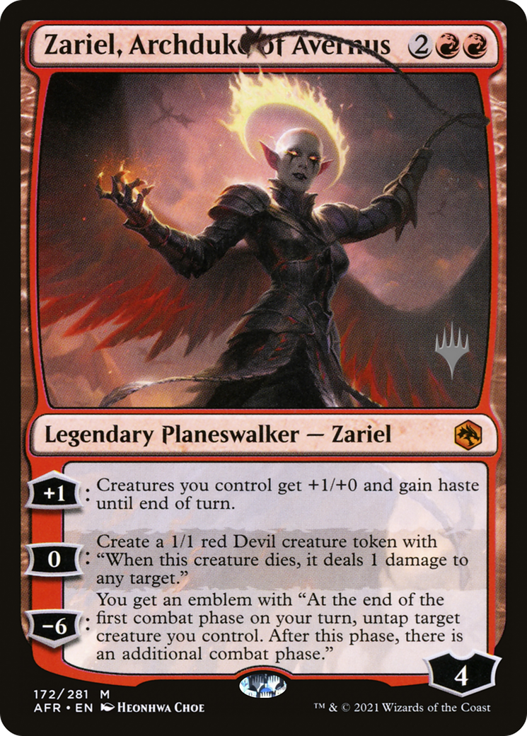 {R} Zariel, Archduke of Avernus (Promo Pack) [Dungeons & Dragons: Adventures in the Forgotten Realms Promos][PP AFR 172]