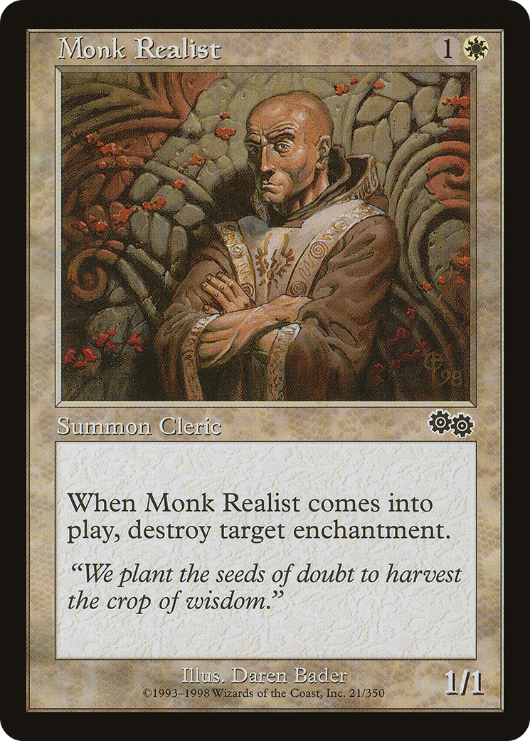 {C} Monk Realist [Urza's Saga][USG 021]