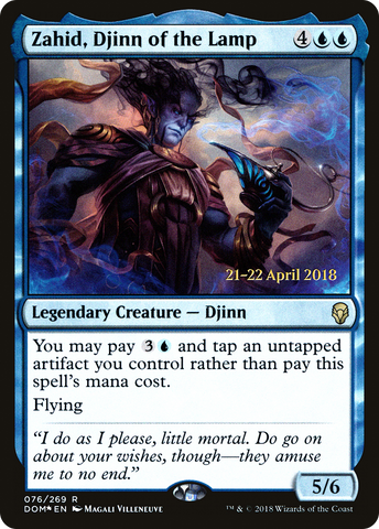 {R} Zahid, Djinn of the Lamp [Dominaria Prerelease Promos][PR DOM 076]