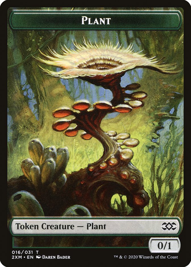 {T} Elf Warrior // Plant Double-sided Token [Double Masters Tokens][T2XM 021]