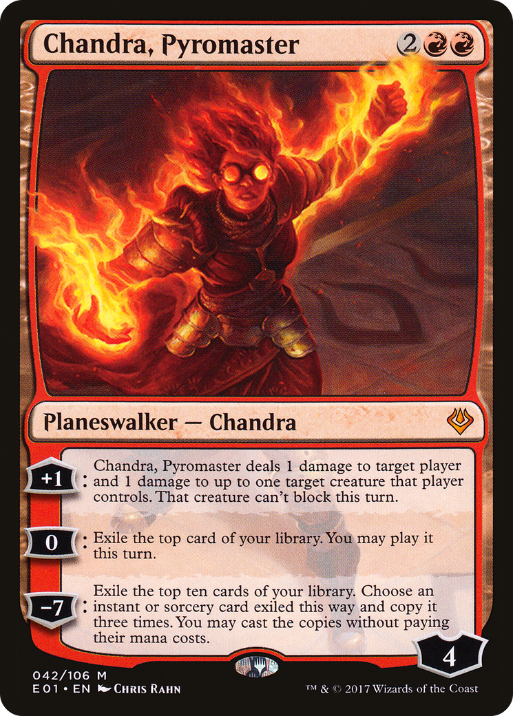 {R} Chandra, Pyromaster [Archenemy: Nicol Bolas][E01 042]