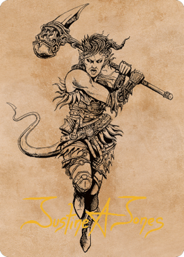 {A} Karlach, Fury of Avernus Art Card (54) (Gold-Stamped Signature) [Commander Legends: Battle for Baldur's Gate Art Series][GS ACLB 054]