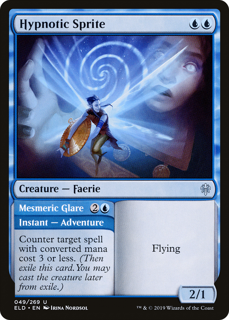 {C} Hypnotic Sprite // Mesmeric Glare [Throne of Eldraine][ELD 049]
