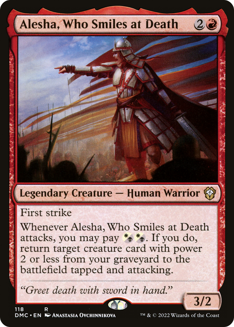{R} Alesha, Who Smiles at Death [Dominaria United Commander][DMC 118]