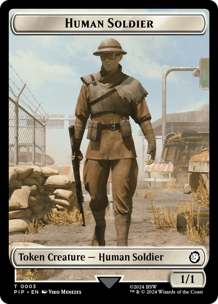 {T} Treasure (0018) // Human Soldier Double-Sided Token [Fallout Tokens][TPIP 18//3]