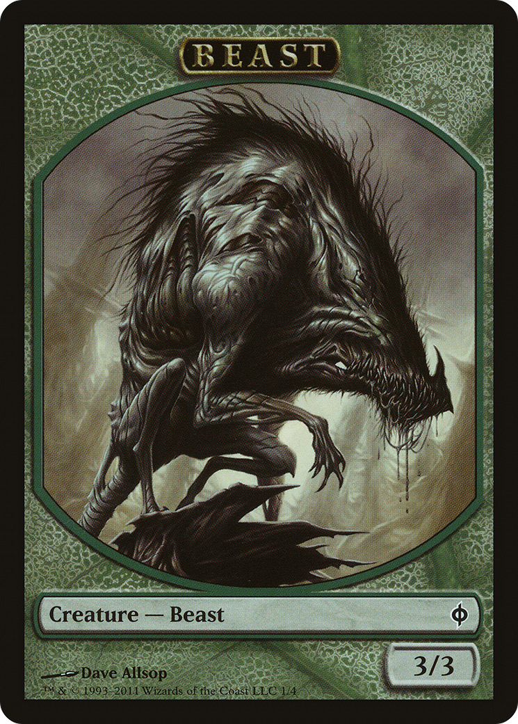 {T} Beast Token [New Phyrexia Tokens][TNPH 001]