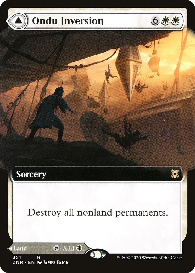 {R} Ondu Inversion // Ondu Skyruins (Extended Art) [Zendikar Rising][ZNR 321]