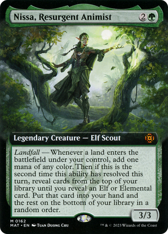 {R} Nissa, Resurgent Animist (Extended Art) [March of the Machine: The Aftermath][MAT 162]