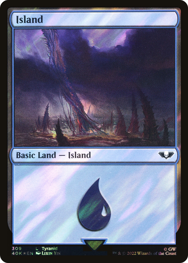 {B}[SFO 40K 309] Island (309) (Surge Foil) [Universes Beyond: Warhammer 40,000]