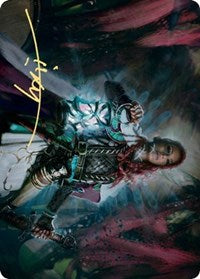 {A} Tergrid, God of Fright Art Card (Gold-Stamped Signature) [Kaldheim Art Series][GS AKHM 027]