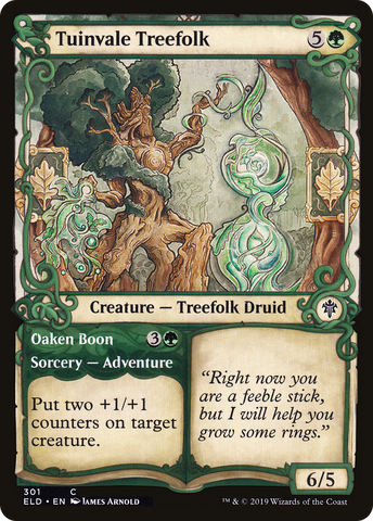 {C} Tuinvale Treefolk // Oaken Boon (Showcase) [Throne of Eldraine][ELD 301]