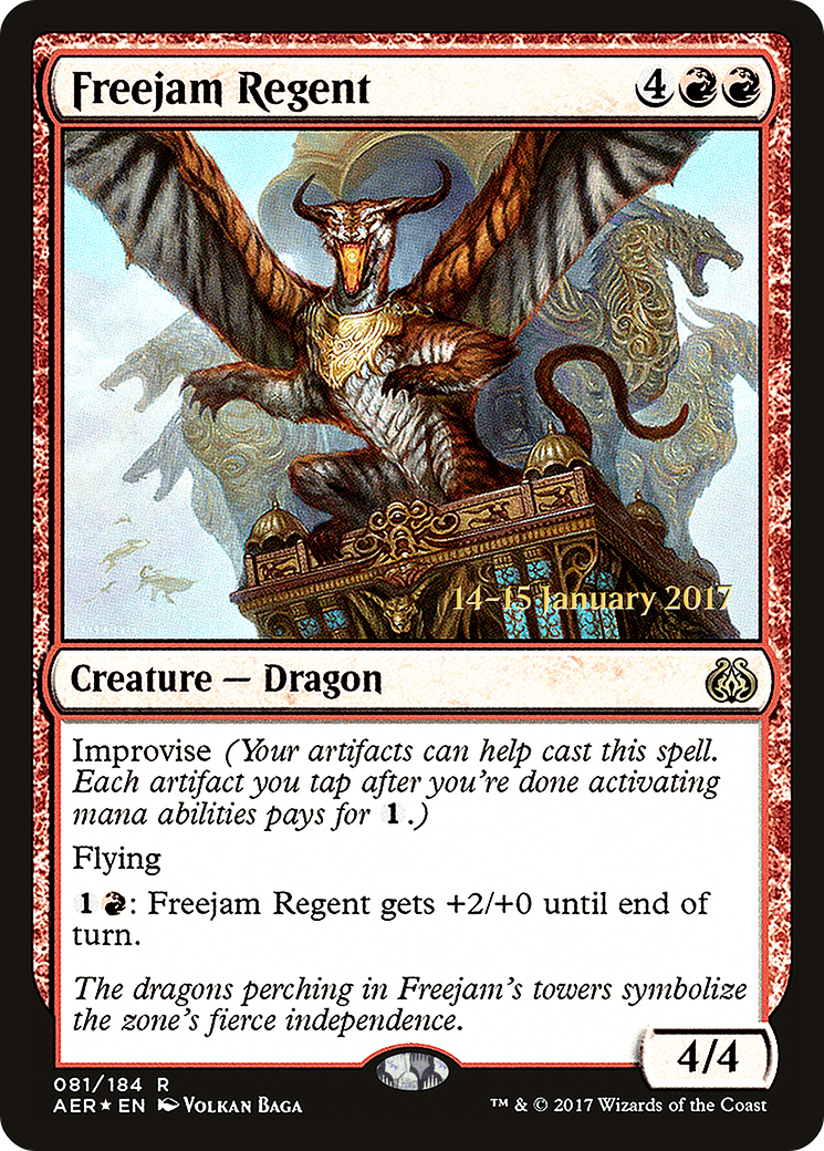 {R} Freejam Regent [Aether Revolt Prerelease Promos][PR AER 081]