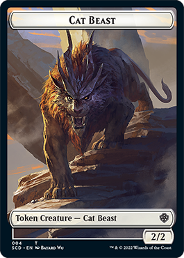 {C} Elf Warrior // Cat Beast Double-Sided Token [Starter Commander Decks][SCD 000]