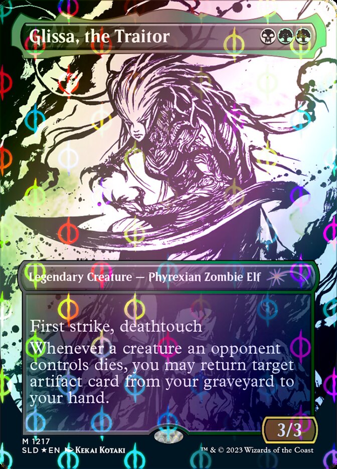 {R} Glissa, the Traitor (Borderless Ichor Step-and-Compleat Foil) [Secret Lair Drop Series][SLD 1217]