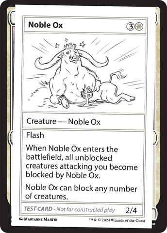 {C} Noble Ox [Mystery Booster 2 Playtest Cards][MB2 PLAYTEST]
