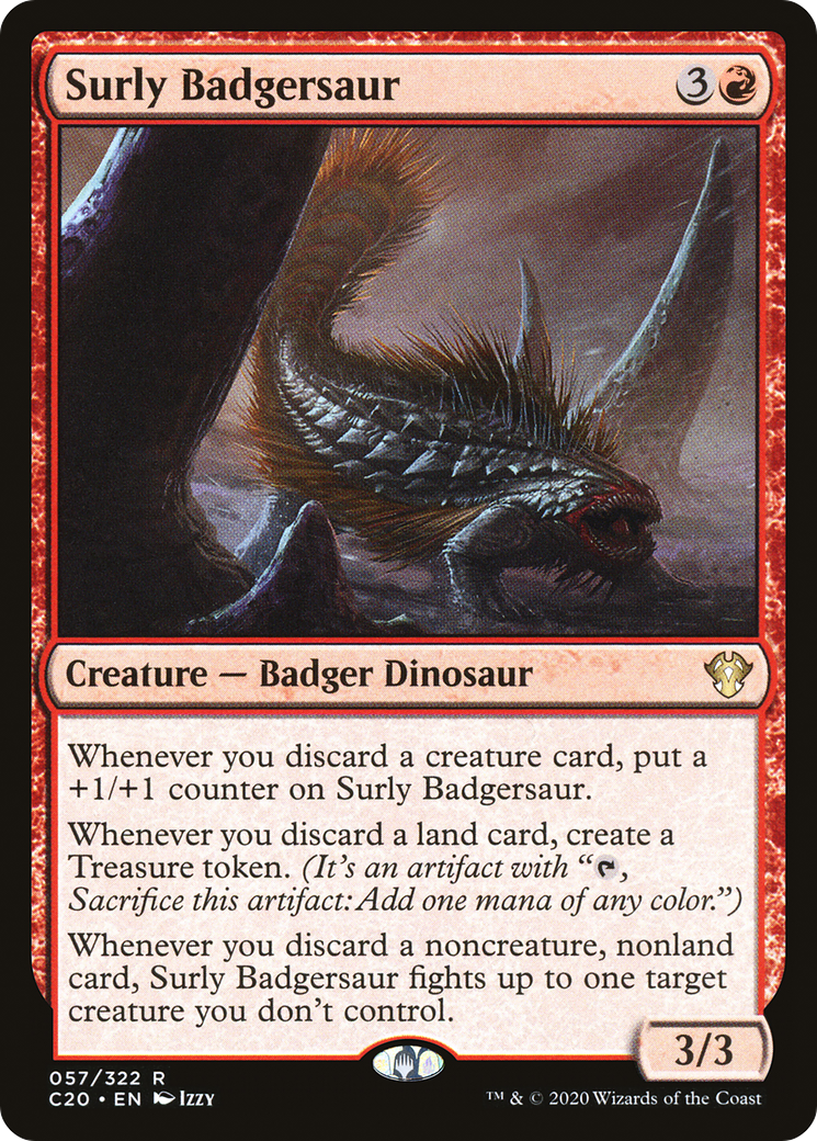 {R} Surly Badgersaur [Commander 2020][C20 057] - Misty Mountain Games
