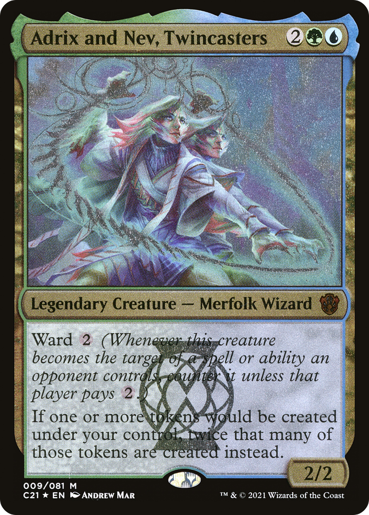 {T} Adrix and Nev, Twincasters (Display Commander) [Commander 2021][DC C21 009]