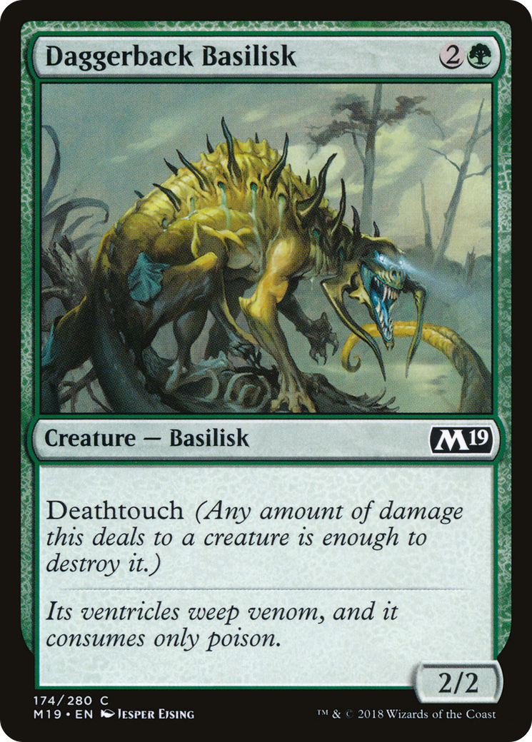 {C} Daggerback Basilisk [Core Set 2019][M19 174]