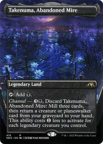 {R} Takenuma, Abandoned Mire (Borderless Alternate Art) [Kamigawa: Neon Dynasty][NEO 416]