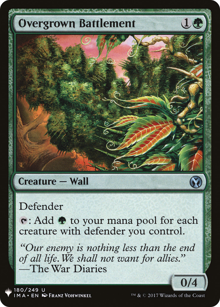 {C} Overgrown Battlement [Mystery Booster][LS IMA 180]