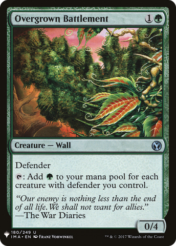 {C} Overgrown Battlement [Mystery Booster][LS IMA 180]
