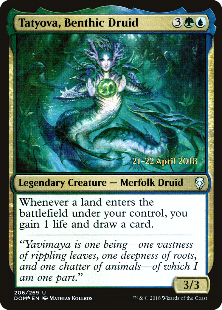 {C} Tatyova, Benthic Druid [Dominaria Prerelease Promos][PR DOM 206] - Misty Mountain Games