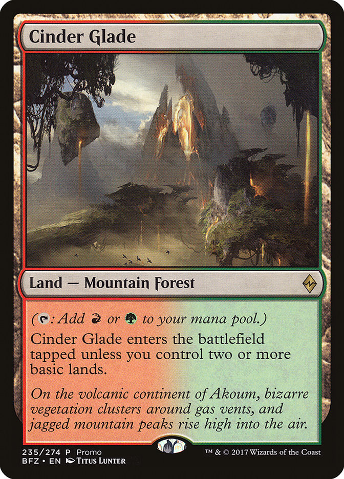{R} Cinder Glade (Promo) [Battle for Zendikar Standard Series][PA BFZ 235] - Misty Mountain Games