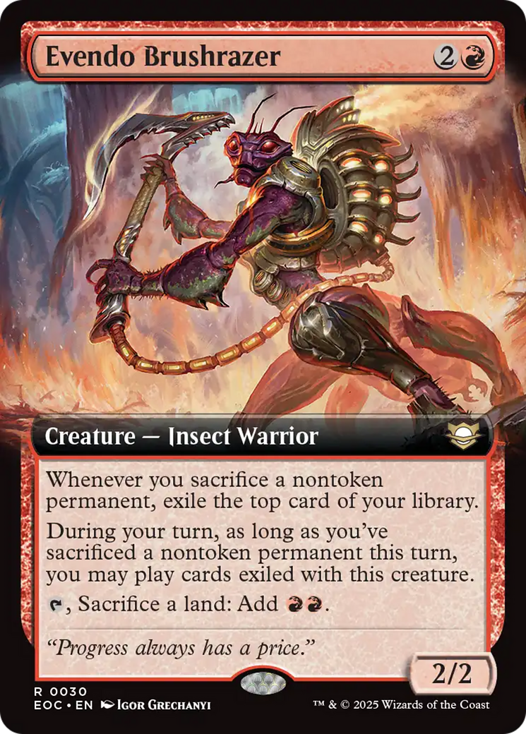 {R} Evendo Brushrazer (Extended Art) [Edge of Eternities Commander][EOC 030]