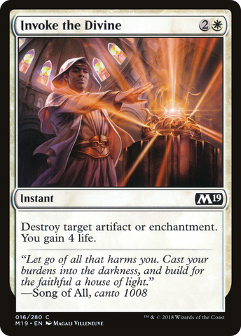 {C} Invoke the Divine [Core Set 2019][M19 016]