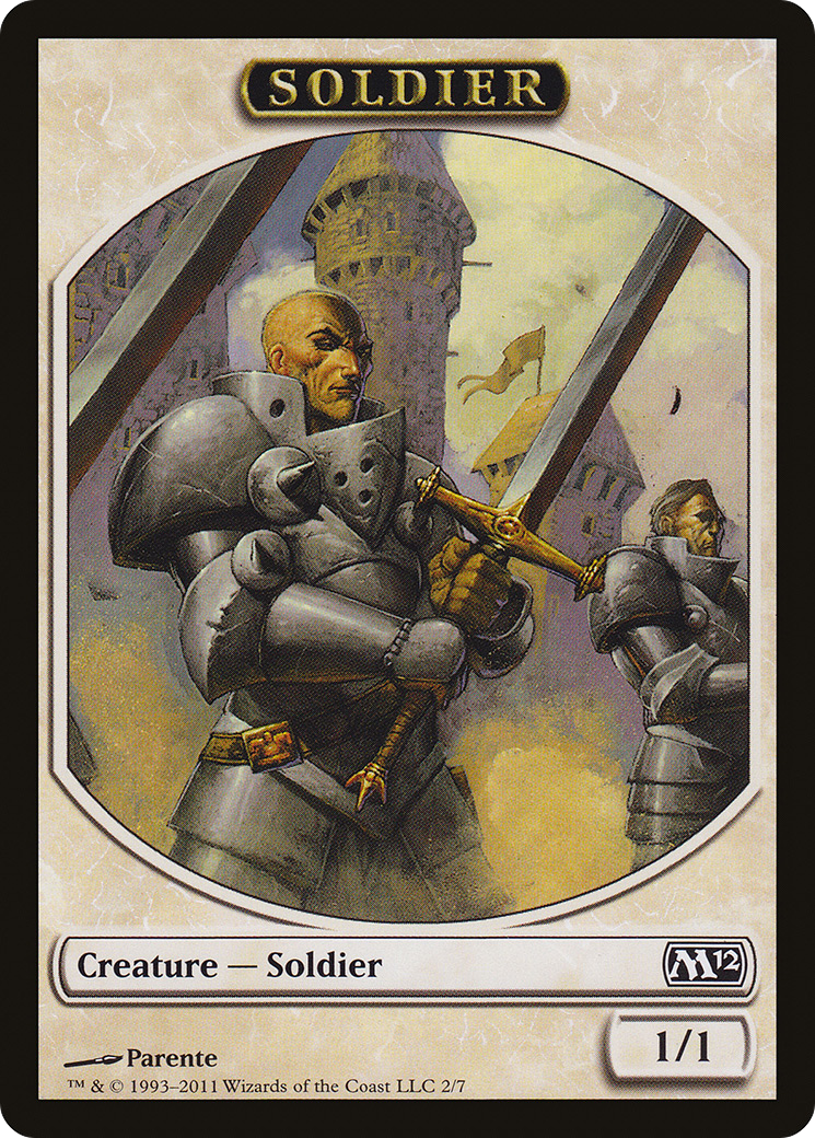 {T} Soldier Token [Magic 2012 Tokens][TM12 002]