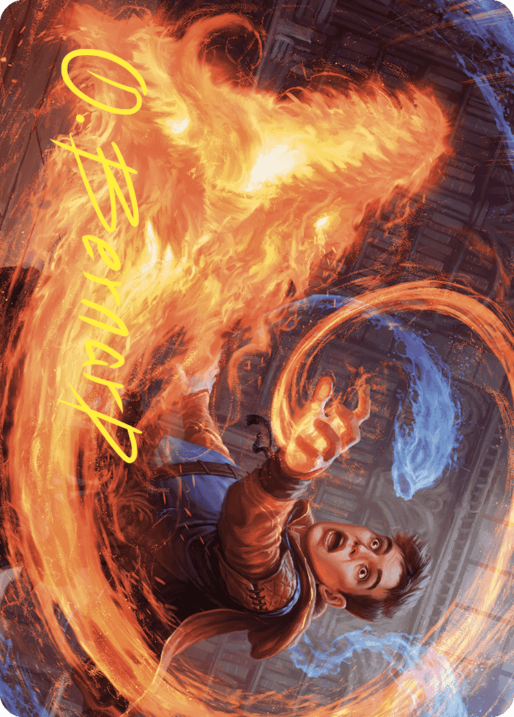 {A} Frantic Firebolt Art Card (Gold-Stamped Signature) [Wilds of Eldraine Art Series][GS AWOE 016]