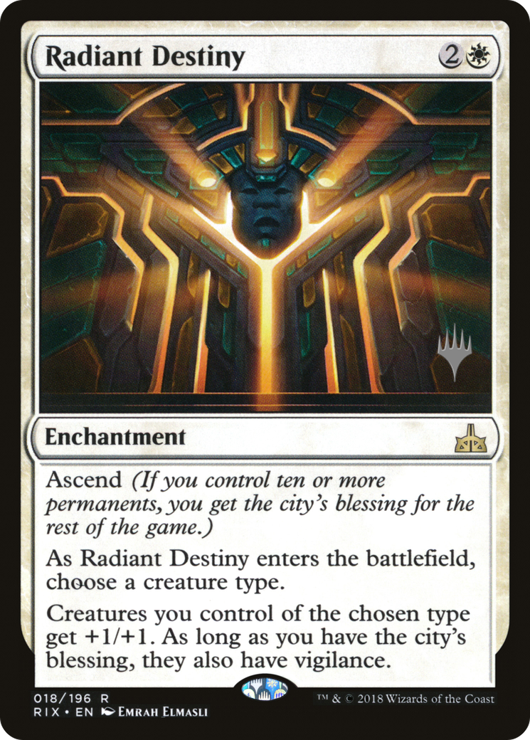{R} Radiant Destiny (Promo Pack) [Rivals of Ixalan Promos][PP RIX 018]