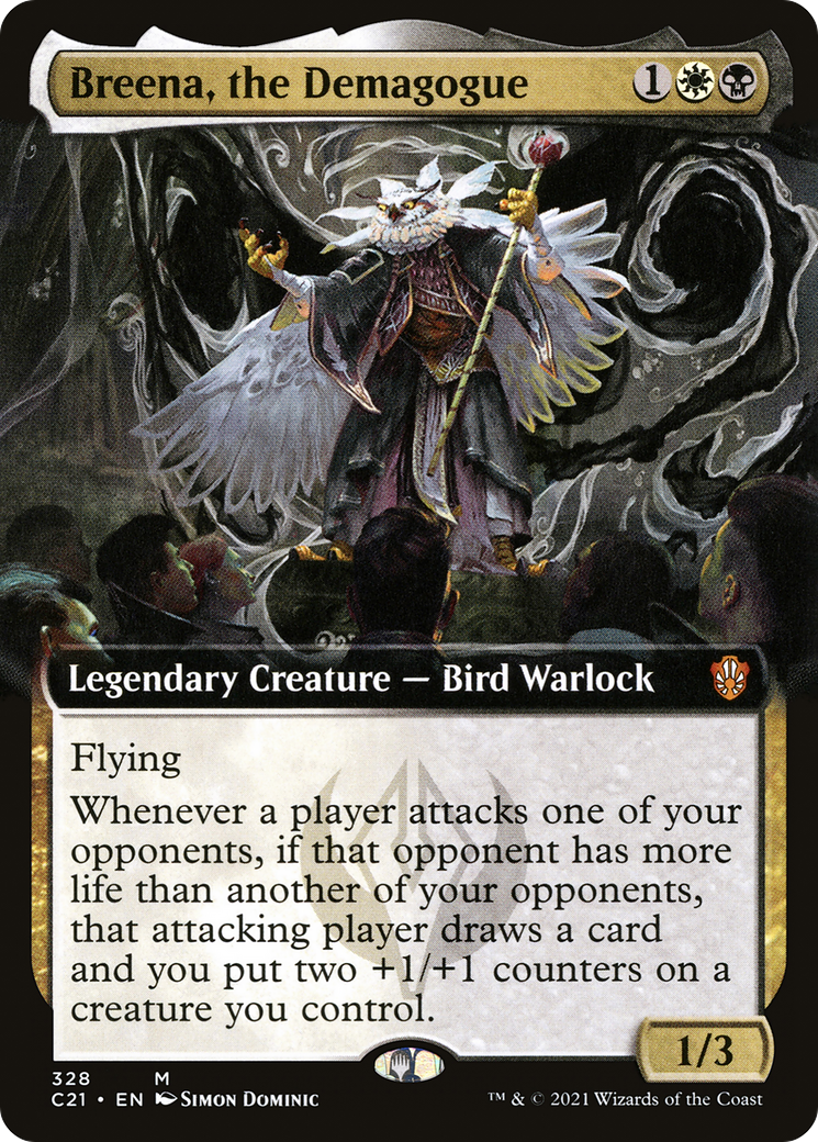 {R} Breena, the Demagogue (Extended Art) [Commander 2021][C21 328]