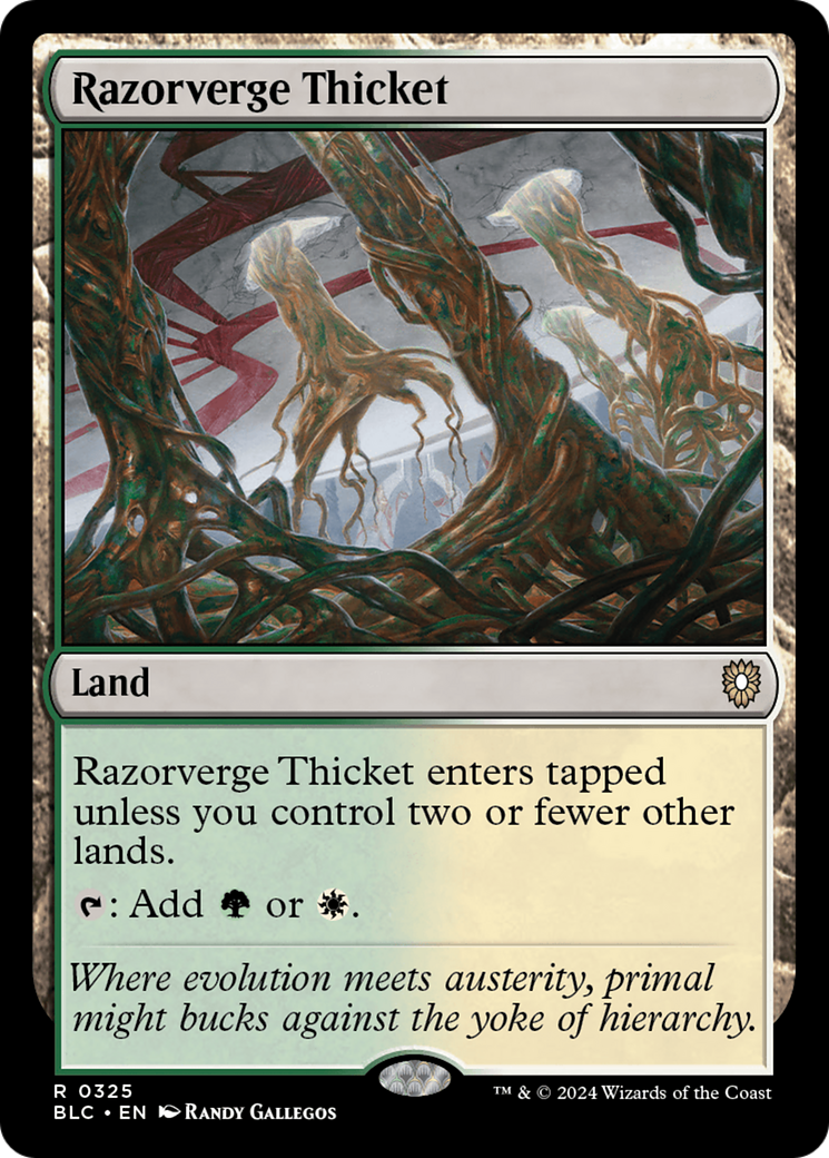 {R} Razorverge Thicket [Bloomburrow Commander][BLC 325]