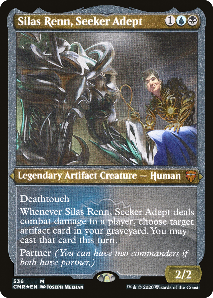 {R} Silas Renn, Seeker Adept (Etched) [Commander Legends][CMR 536] - Misty Mountain Games