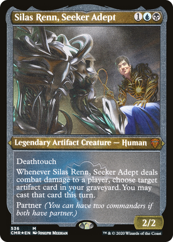 {R} Silas Renn, Seeker Adept (Etched) [Commander Legends][CMR 536]