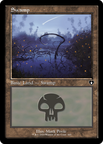 {B} Swamp (445) (Retro) [Commander Masters][CMM 445]