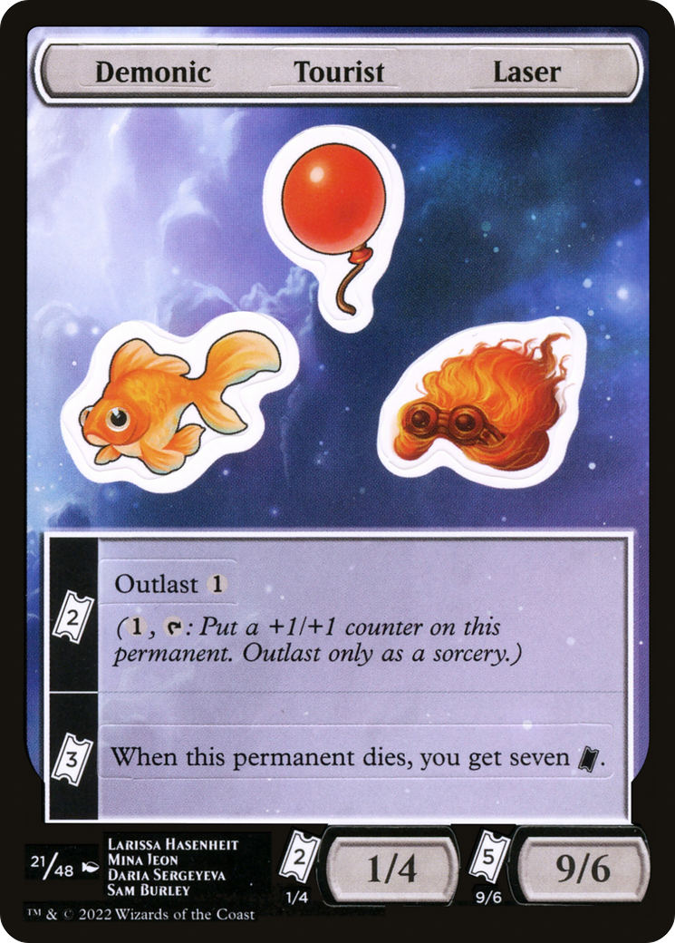 {C} Demonic Tourist Laser [Unfinity Stickers][SUNF 021]