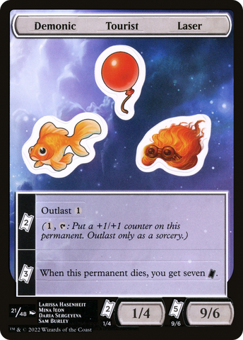 {C} Demonic Tourist Laser [Unfinity Stickers][SUNF 021]