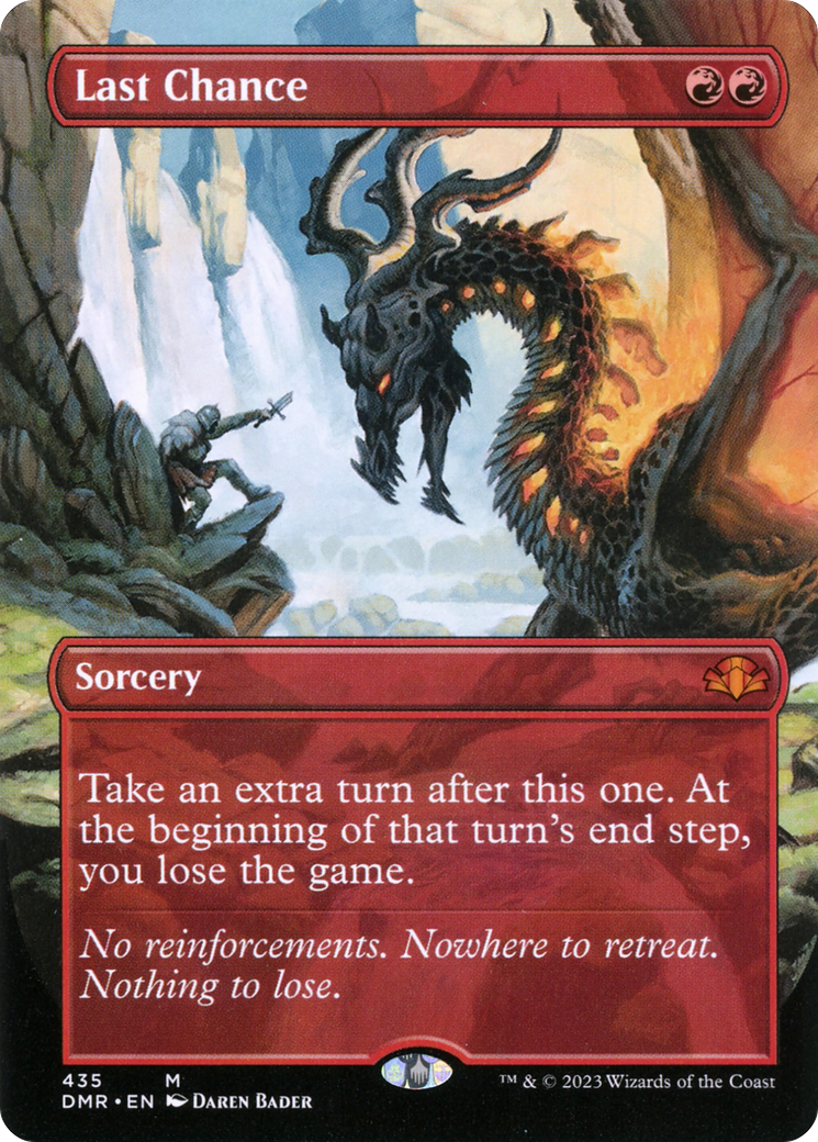 {R} Last Chance (Borderless Alternate Art) [Dominaria Remastered][DMR 435]