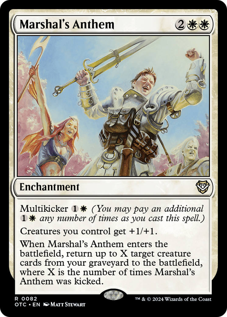 {R} Marshal's Anthem [Outlaws of Thunder Junction Commander][OTC 082]
