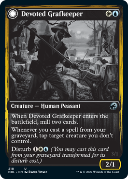 {C} Devoted Grafkeeper // Departed Soulkeeper [Innistrad: Double Feature][DBL 218]