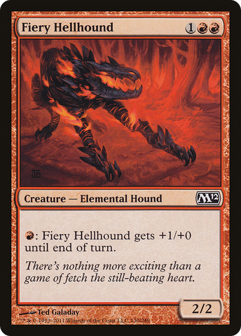 {C} Fiery Hellhound [Magic 2012][M12 130]