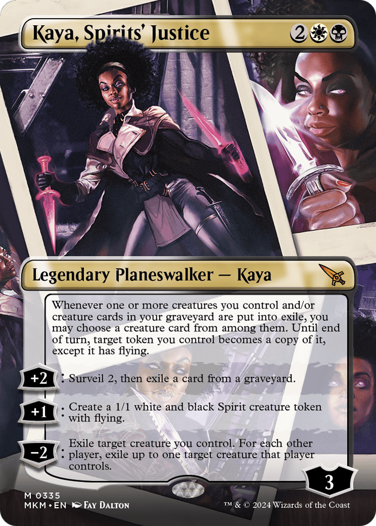 {@R} Kaya, Spirits' Justice (Borderless) [Murders at Karlov Manor][MKM 335]
