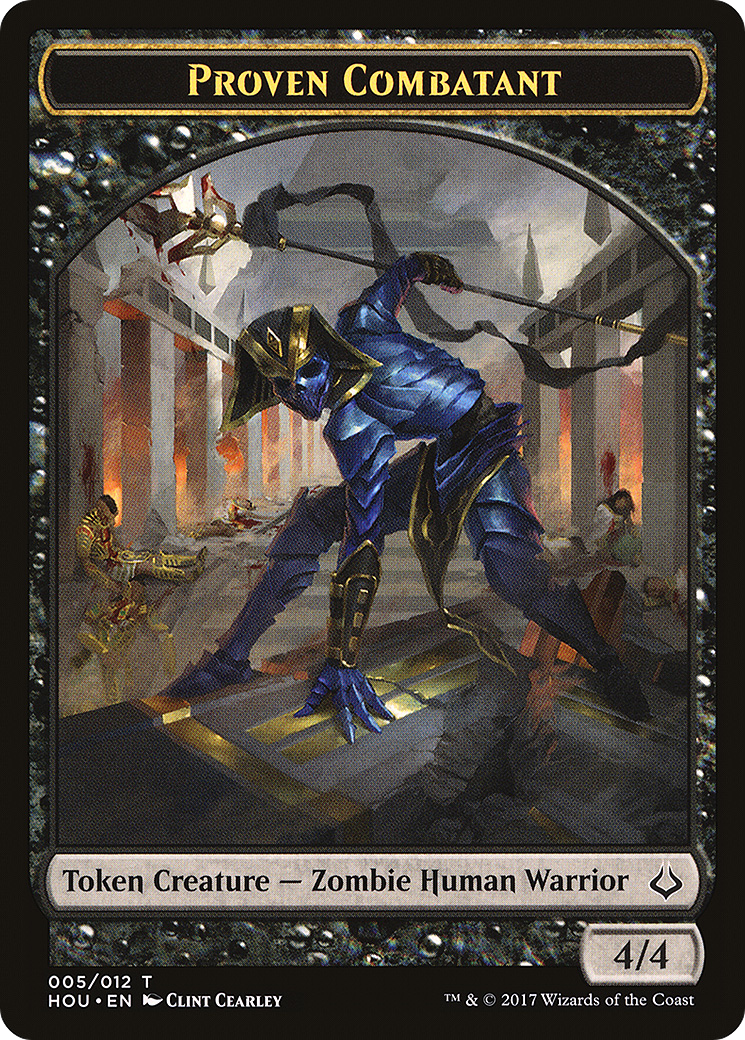 {T} Proven Combatant Token [Hour of Devastation Tokens][THOU 005]
