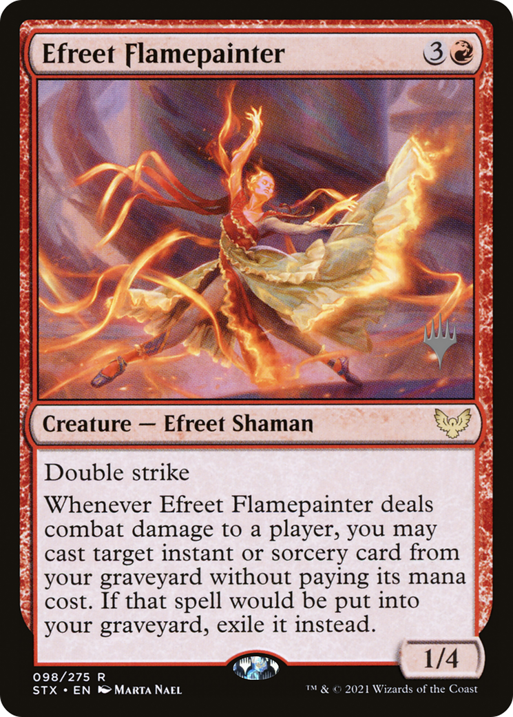 {R} Efreet Flamepainter (Promo Pack) [Strixhaven: School of Mages Promos][PP STX 098]