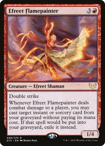 {R} Efreet Flamepainter (Promo Pack) [Strixhaven: School of Mages Promos][PP STX 098]