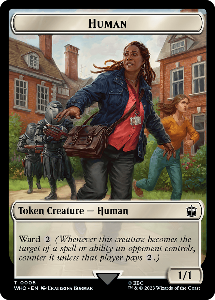 {T} Human (0006) // Beast Double-Sided Token [Doctor Who Tokens][TWHO 6//17]